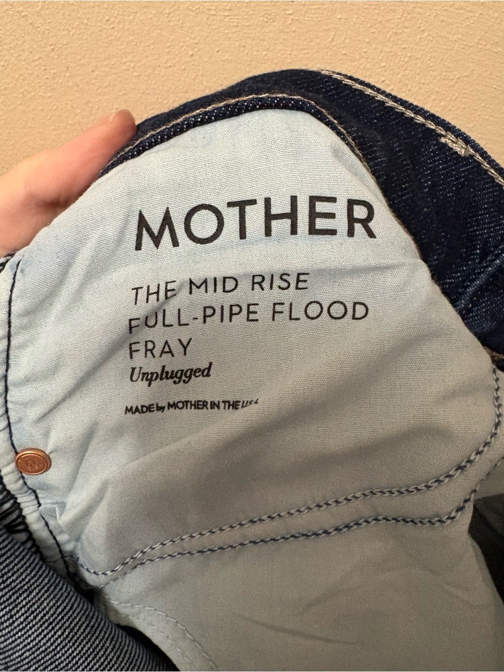 Mother Superior The Mid Rise Full-Pipe Flood Fray Jeans Unplugged Size 27 - Picture 13 of 16